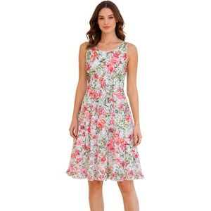 Perceptions New York Dress Fits Medium  Lace Overlay Sleeveless Sheath